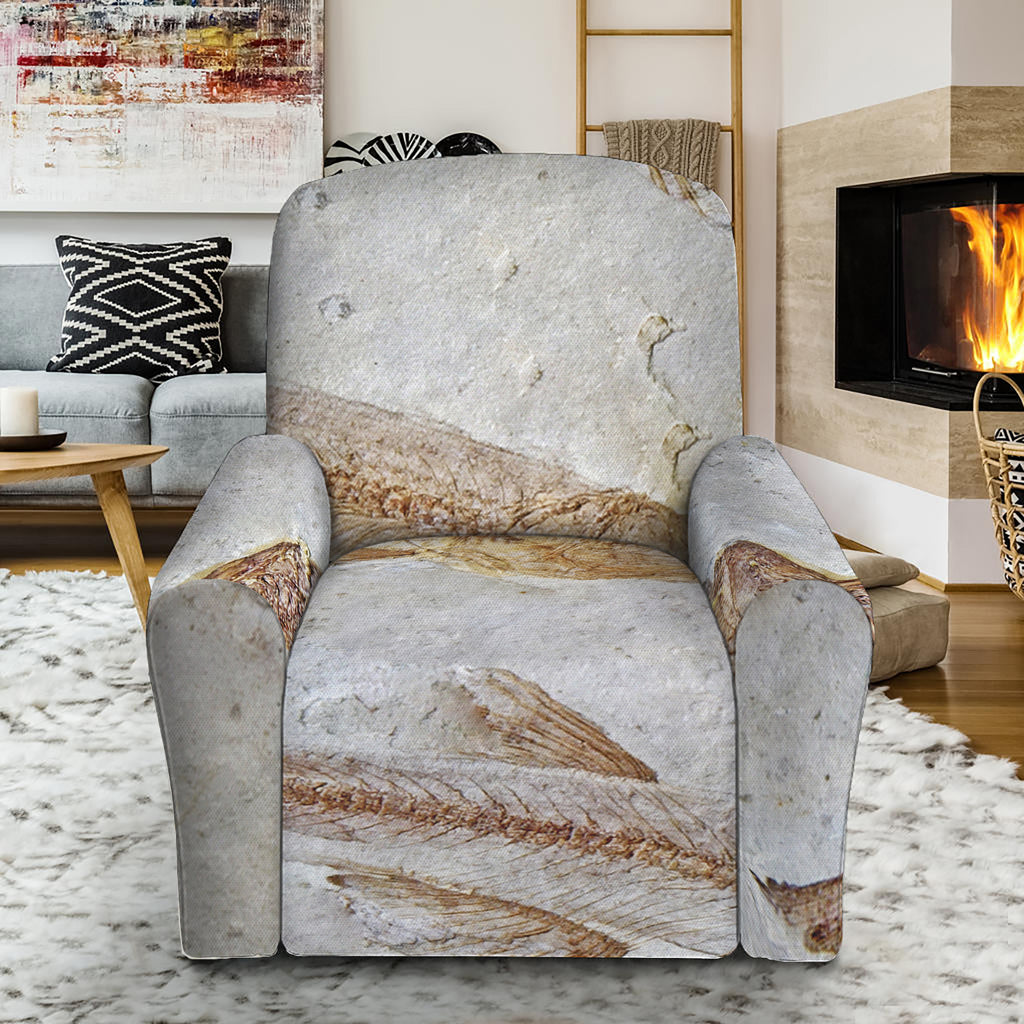 Lycoptera Fish Fossil Print Recliner Slipcover