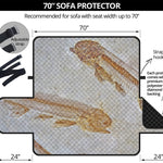 Lycoptera Fish Fossil Print Sofa Protector