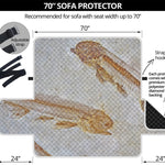 Lycoptera Fish Fossil Print Sofa Protector