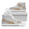 Lycoptera Fish Fossil Print White High Top Shoes