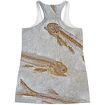 Lycoptera Fish Fossil Print Women's Racerback Tank Top