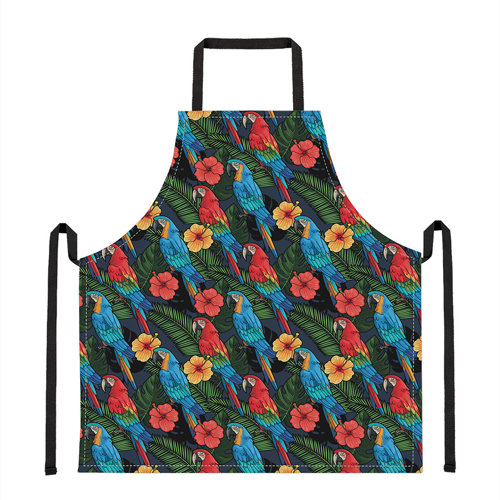 Macaw Parrot Pattern Print Apron