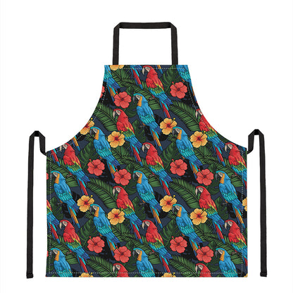 Macaw Parrot Pattern Print Apron