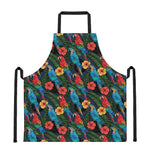 Macaw Parrot Pattern Print Apron