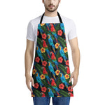 Macaw Parrot Pattern Print Apron