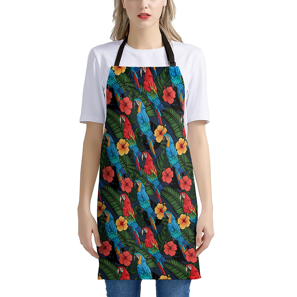 Macaw Parrot Pattern Print Apron
