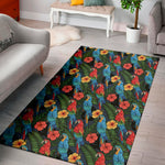 Macaw Parrot Pattern Print Area Rug