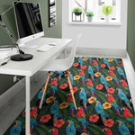 Macaw Parrot Pattern Print Area Rug