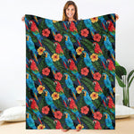 Macaw Parrot Pattern Print Blanket