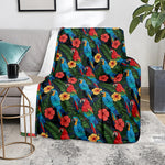 Macaw Parrot Pattern Print Blanket
