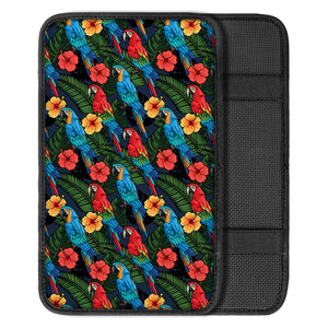 Macaw Parrot Pattern Print Car Center Console Cover