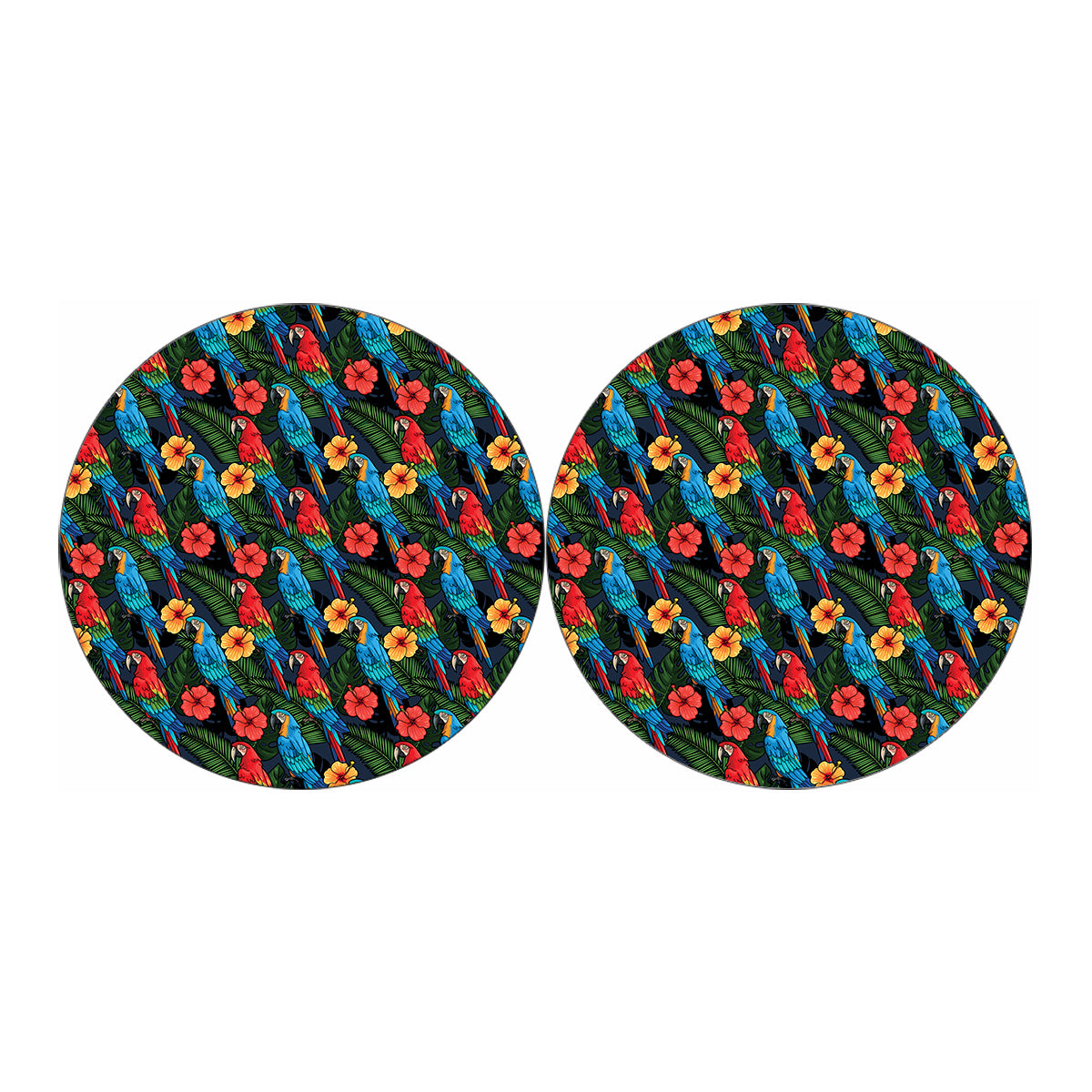 Macaw Parrot Pattern Print Car Coasters