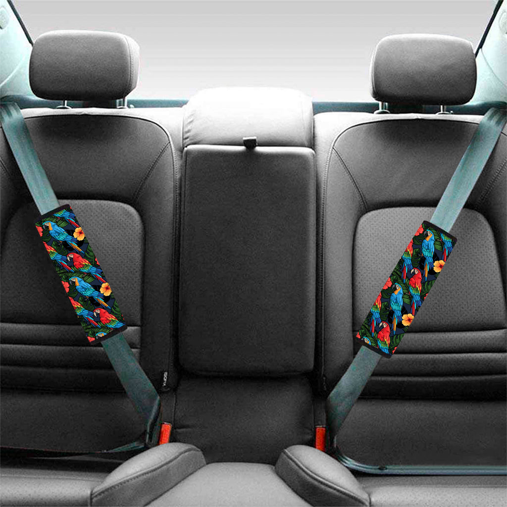 Macaw Parrot Pattern Print Car Seat Belt Covers