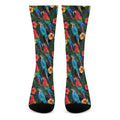 Macaw Parrot Pattern Print Crew Socks