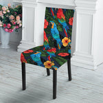 Macaw Parrot Pattern Print Dining Chair Slipcover