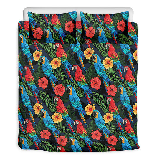 Macaw Parrot Pattern Print Duvet Cover Bedding Set