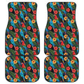 Macaw Parrot Pattern Print Front and Back Car Floor Mats