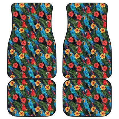 Macaw Parrot Pattern Print Front and Back Car Floor Mats
