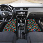 Macaw Parrot Pattern Print Front and Back Car Floor Mats