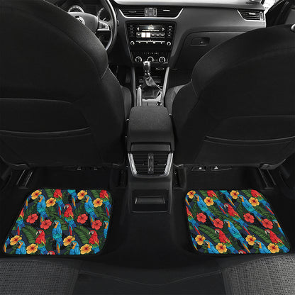 Macaw Parrot Pattern Print Front and Back Car Floor Mats