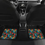 Macaw Parrot Pattern Print Front and Back Car Floor Mats