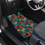 Macaw Parrot Pattern Print Front and Back Car Floor Mats