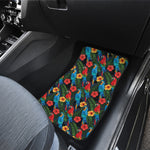 Macaw Parrot Pattern Print Front and Back Car Floor Mats