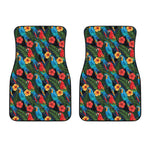 Macaw Parrot Pattern Print Front Car Floor Mats