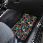 Macaw Parrot Pattern Print Front Car Floor Mats