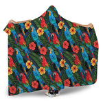 Macaw Parrot Pattern Print Hooded Blanket
