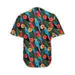 Macaw Parrot Pattern Print Men's Baseball Jersey