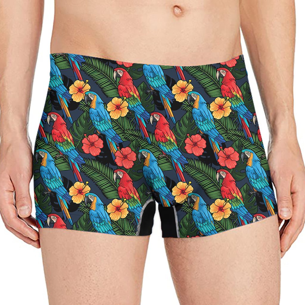 Macaw Parrot Pattern Print Men's Boxer Briefs