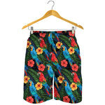 Macaw Parrot Pattern Print Men's Shorts