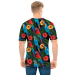 Macaw Parrot Pattern Print Men's T-Shirt