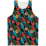 Macaw Parrot Pattern Print Men's Tank Top