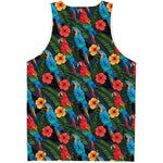 Macaw Parrot Pattern Print Men's Tank Top