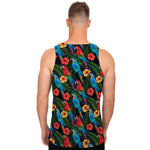 Macaw Parrot Pattern Print Men's Tank Top