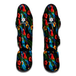 Macaw Parrot Pattern Print Muay Thai Shin Guard