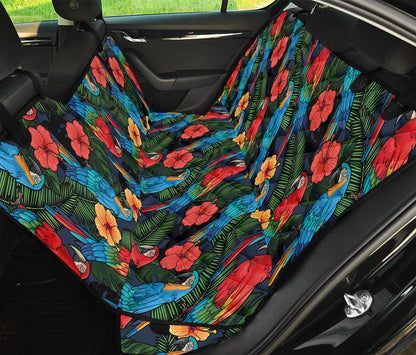 Macaw Parrot Pattern Print Pet Car Back Seat Cover