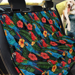 Macaw Parrot Pattern Print Pet Car Back Seat Cover