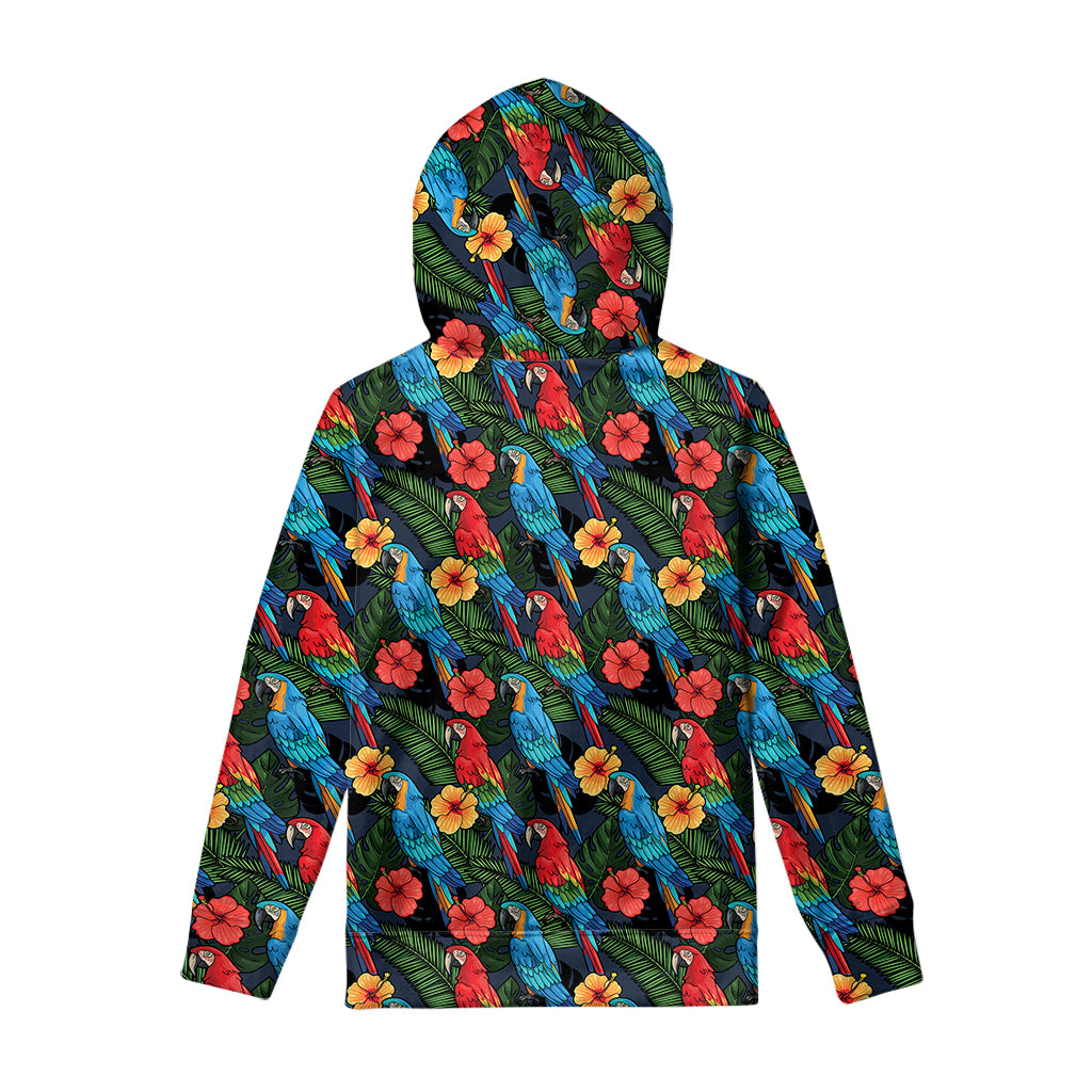 Macaw Parrot Pattern Print Pullover Hoodie