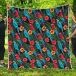 Macaw Parrot Pattern Print Quilt