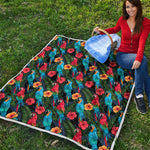 Macaw Parrot Pattern Print Quilt