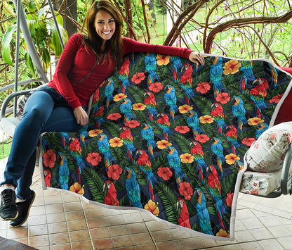 Macaw Parrot Pattern Print Quilt
