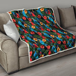 Macaw Parrot Pattern Print Quilt