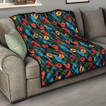 Macaw Parrot Pattern Print Quilt