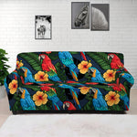 Macaw Parrot Pattern Print Sofa Cover