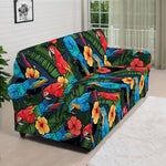 Macaw Parrot Pattern Print Sofa Cover