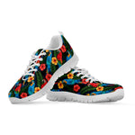 Macaw Parrot Pattern Print White Sneakers