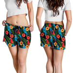 Macaw Parrot Pattern Print Women's Shorts